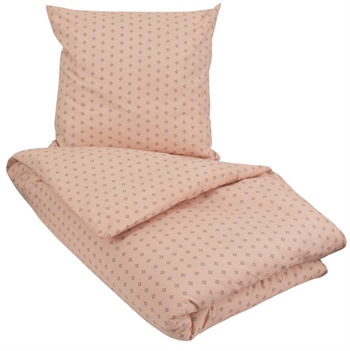 Økologisk sengetøy - 140x200 cm - Iben - Fersken - 100% økologisk bomull - Myk og ren økologisk