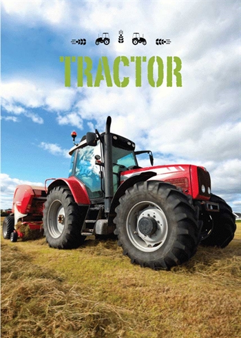 Fleece teppe - Red Tractor - 100x140 cm