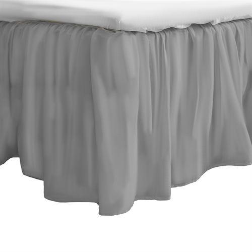 Glansfullt kappelaken 180x200 cm - 100% bomullssateng - 45 cm sidehøyde - Grå sengekant By Night