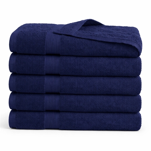 Bambus håndkle - Badelaken 100x150 cm - Bambus/bomull - Mørkeblå