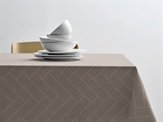Damaskduk - 100% damaskvevd bomull - Tiles Södahl - Taupe