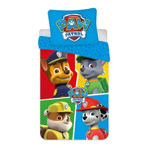 Junior sengesett 100x140 cm - Vendbart sengetøy med Team Paw Patrol - 100% bomulls sengetøy