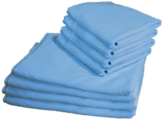 8 Pakk Microfiber Håndklær - Turkis - Borg Living