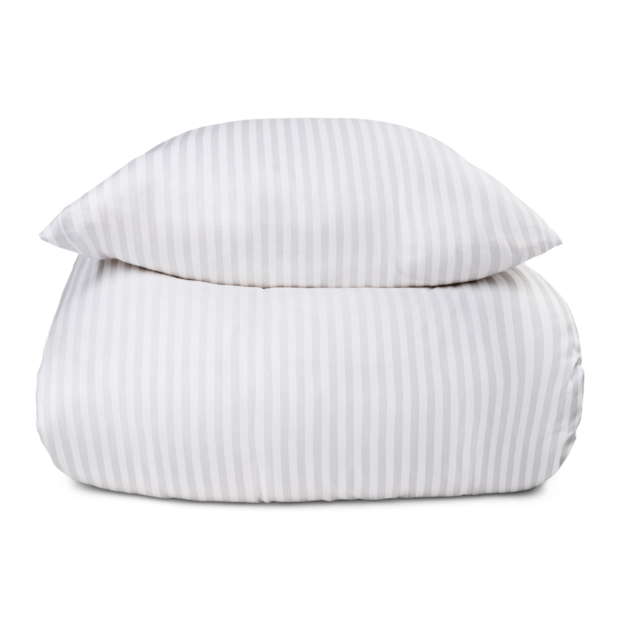 Sengetøy i 100% bomullssateng - 150x210 cm - Hvitt ensfarget sengesett - Borg Living sengetøy