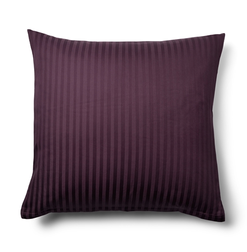 Putetrekk - 100% Bomullssateng - Stripet Mørklilla - 60x63cm