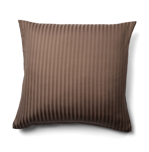Putetrekk 60x63 cm - 100% bomullssateng - Brunt ensfarget putetrekk - Borg living