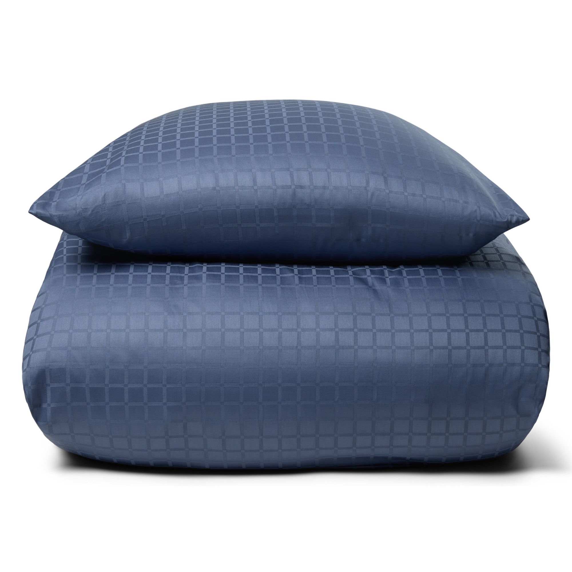 Luksus sengetøy - 140x200 cm - 100% bomullssatin sengetøy - Daisy blå - By Night jacquardvevd sengetøy