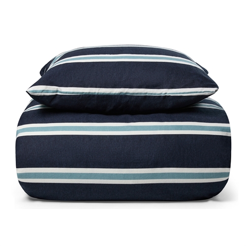 Sengetøy av flanell - 140x200 cm - Stripete sengetøy - 100% bomullsflanell - Nordstrand Home sengesett