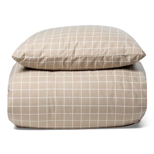 Sengetøy av flanell - 140x200 cm - Rutete sengetøy - 100% flanell - Nordstrand Home sengesett