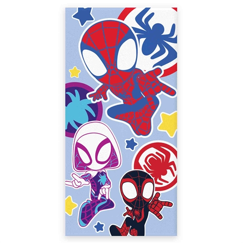 Badehåndkle - Lyseblått Spidey håndkle - 70x140 cm - 100% myk bomull