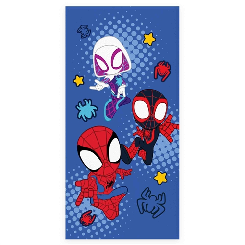 Badehåndkle - Blått Spidey håndkle - 70x140 cm - 100% myk bomull
