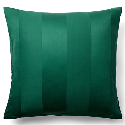 Putetrekk 60x63 cm - 100% bomullssateng - Lone grønn - Stripet, jacquardvevd putetrekk - Ekstra mykt putetrekk fra By Borg
