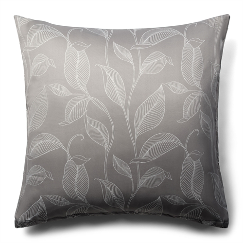 Putetrekk 60x63 cm - Sandfarget putetrekk med blader - Satin putetrekk - IN Style