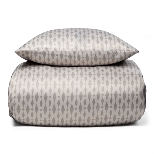 Sengetøy 140x220 cm - Mønstret sandfarget sengetøy - Satin sengetøy - IN Style sengetøy