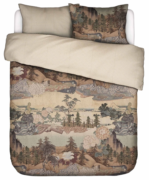 Essenza sengetøy - 200x200 cm - 100% bomullssateng sengesett - Carice Multi sengelaken