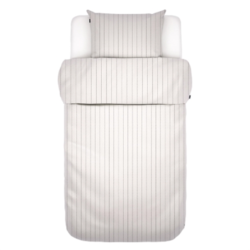 Hvitt sengetøy 140x220 cm - Jora White - Stripete sengetøy - 100% bomullssateng - Marc O\'Polo