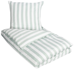 Sengetøy - 100% Bomullssateng - Nordic Stripe mint - Stripete sengetøy - 150x210 cm