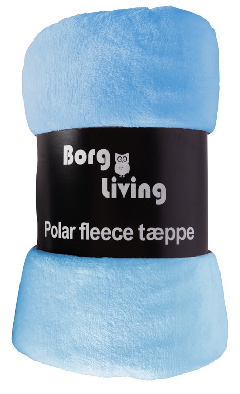 Fleecepledd - Blå - 150x200 cm - Mykt og deilig sofateppe - Borg Living