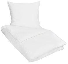 Krepp sengetøy - 140x200 cm - Hvit - 100% bomull
