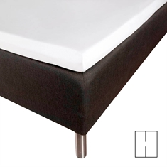 Konvoluttlaken med H-splitt 2x90x210 cm - Splittlengde 60 cm - Hvit - 100% bomullssateng