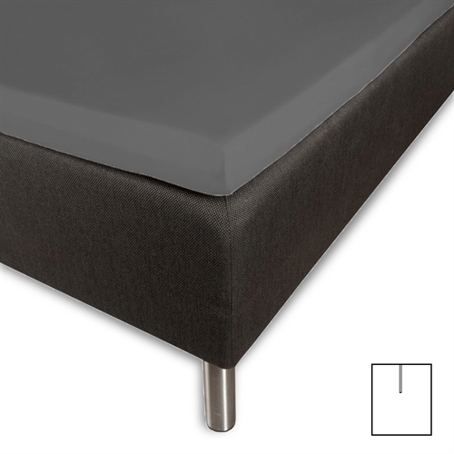 Konvoluttlaken med U-splitt - 160x200 cm - Splittlengde 80 cm - Antrasitt - 100% bomullssateng - Borås Cotton