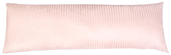 Putetrekk - 50x150 cm - 100% Bomullssateng - Stripet Rosa