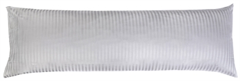Putetrekk - 50x150 cm - 100% Bomullssateng - Stripet Grå