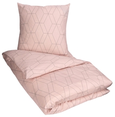 King size sengetøy - 100% bomull - Geometric Rose - 240x220 cm