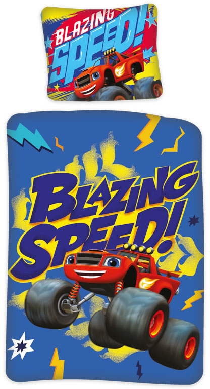 Junior Sengetøy 100x140 cm - Blaze sengesett - 2 i 1 design - 100% bomull