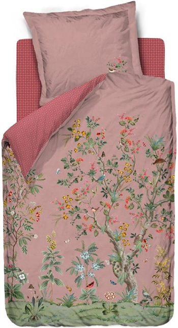 Sengetøy - 140x200 cm - Wild and tree pink- Rosa - 2 i 1 design - 100% bomull - Pip Studio Sengetøy ,  Enkelt sengetøy , Enkelt sengetøy 140x200 cm