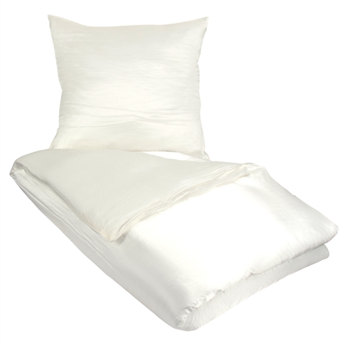 Sengetøy av silke 140x220 cm - Hvitt sengetøy - Sengetøy i 100 % silke - Butterfly silk