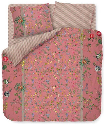 Sengetøy - 140x200 cm - Petites Fleur Rosa - Rosa - 2 i 1 design - 100% bomull - Pip Studio Sengetøy ,  Enkelt sengetøy , Enkelt sengetøy 140x200 cm