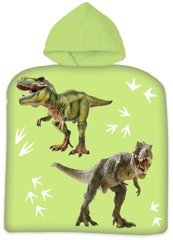 Håndkle poncho til barn - Dinosaurer - 50x100cm - Deilig og myk kvalitet.