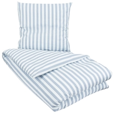 Sengetøy - 200x220 cm - Stripes Blue - blå / lyseblå - 100% bomull