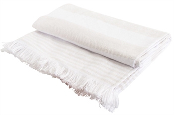 Hamam håndkle - 50x100 cm - Sand - 100% Bomull - Hamamhåndklær fra By Borg