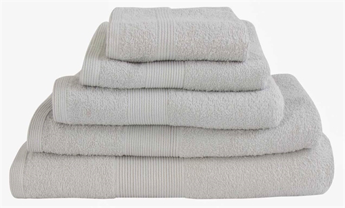 Håndklepakke med 6 stk. - 100% Myk bomull med høy absorberingsevne - Lysegrå håndklær fra danske By Borg