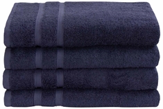 Bambus badehåndkle - 70x140 cm - Mørkeblå - Bambus/bomull - Frottéhåndkle fra Premium By Borg
