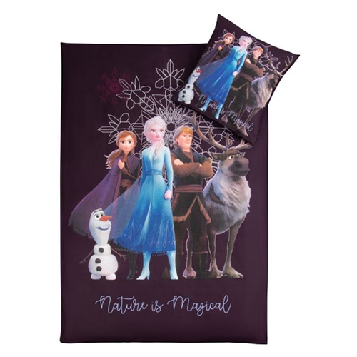 Frost sengetøy - 140x200 cm - Anna og Elsa - Nature is Magical - 100% bomulls sengesett