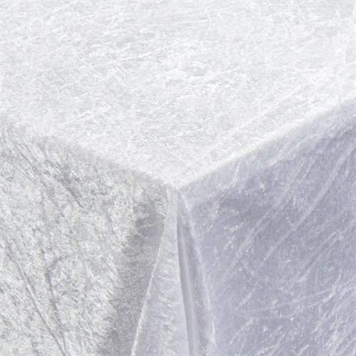 Velourduk - 15 meter - Hvit - Nervøs fløyel - Pakke med 15 meter