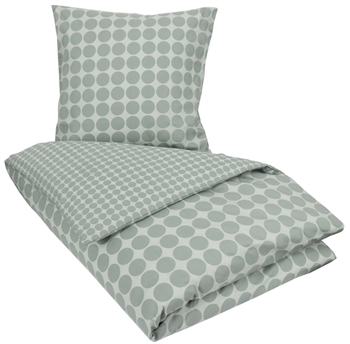 Dobbeldyne sengesett - 200x200 cm - 100% bomull - Circle green​​​​​​​ - Borg Living Sengetøy , Dobbelt sengetøy , Dobbelt sengetøy 200x200 cm