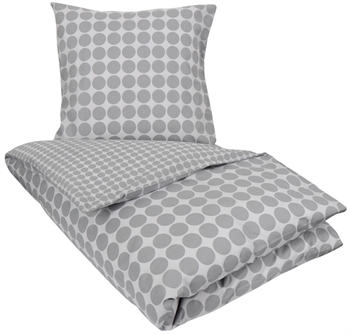 Dobbeldyne sengesett - 200x220 cm - 100% bomull - Circle grey - Borg Living Sengetøy , Dobbelt sengetøy , Dobbelt sengetøy 200x220 cm