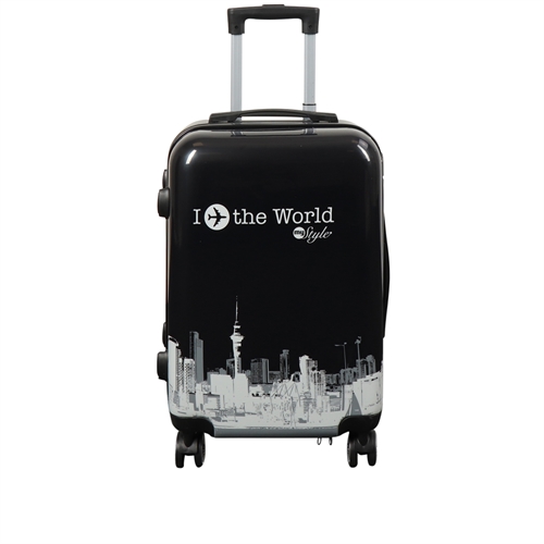 Kabinkoffert - Hardcase lettvekt - Trolley med motiv - New York city - Svart