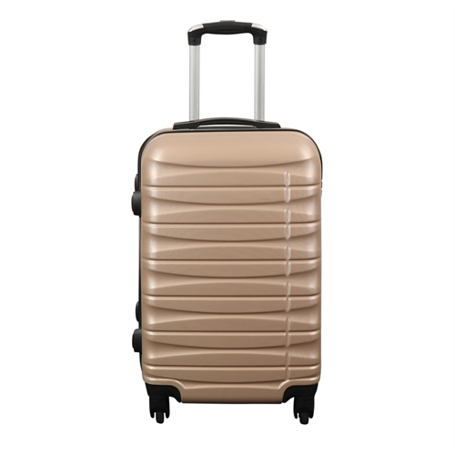 Kabinkoffert - Hardcase - Gull kabinkoffert med 4 hjul på tilbud