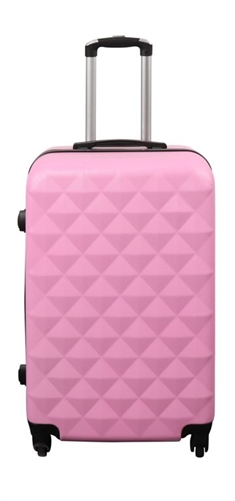 Koffert i rosa - Hard ABS / polykarbonat - diamant