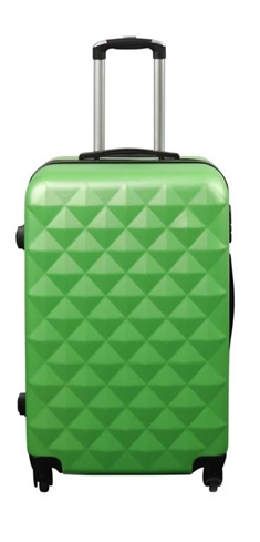 Koffertsett med 3 stk i forskjellige størrelser i grønn - Hard plast