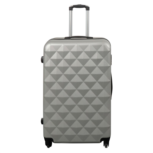 Stor koffert - Diamantgrå - Hardcase koffert - Rimelig og smart reisekoffert