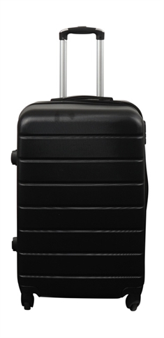 Koffert i sort - Hard ABS / polykarbonat