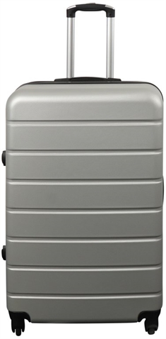 Koffert stor i grå - Hard ABS / polykarbonat