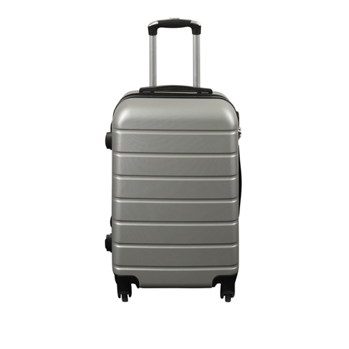 Kabinkoffert - Hardcase lettvekt koffert - Str. liten - Grå stripe