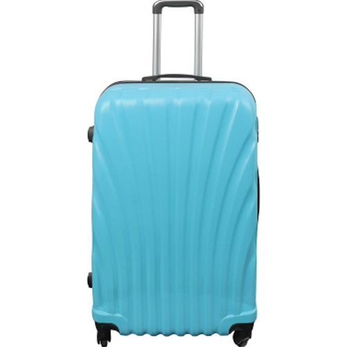 Stor koffert - Musling Lyseblå - Hardcase koffert - Str. Large - Eksklusiv reisekoffert